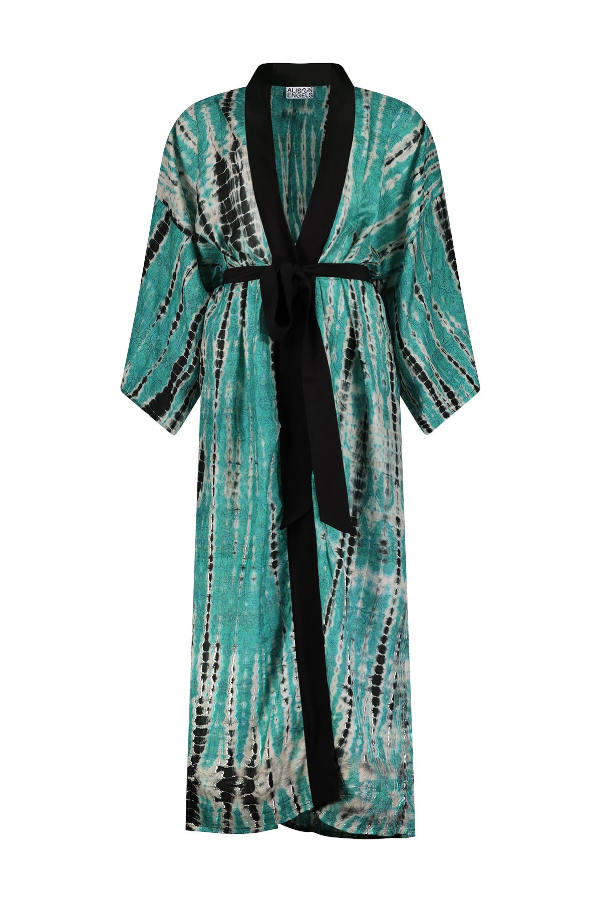 silk blue kimono