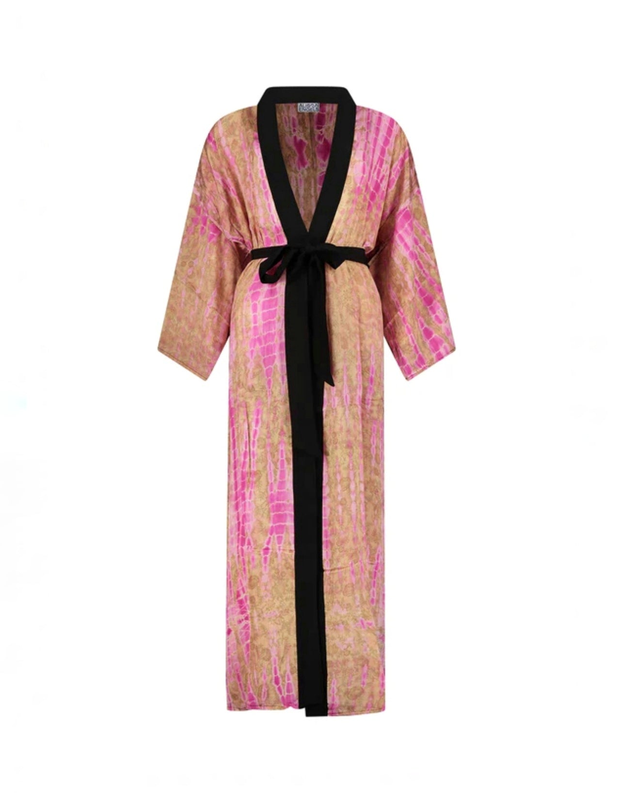 silk kimono fuchsia